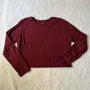 ❣️5 FOR $15!❣️ Wild Fable | Womens Burgundy Long sleeve crop top
